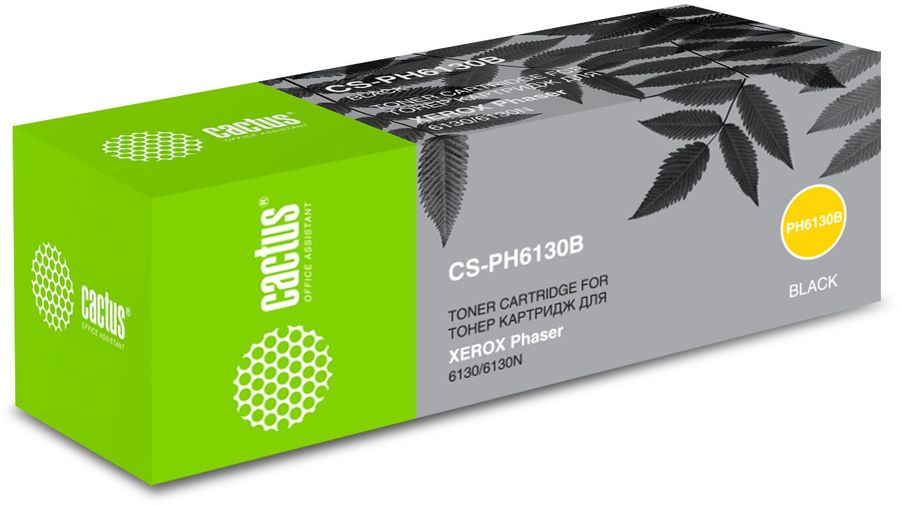 Картридж Cactus CS-PH6130B, 106R01285, черный