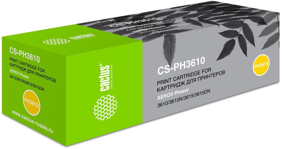 Картридж Cactus CS-PH3610, 106R02721, черный