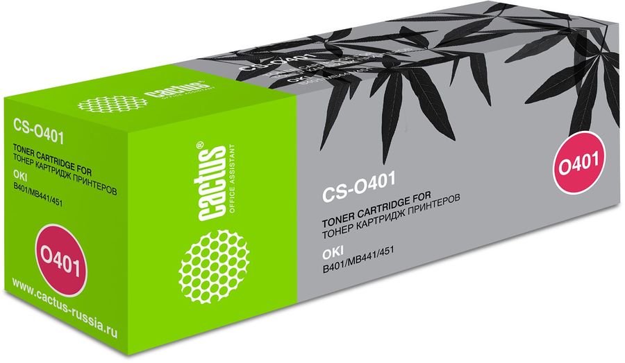 Картридж Cactus CS-O401, 44992403, черный