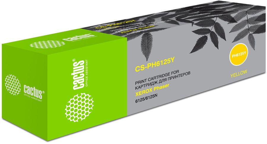 Картридж Cactus CS-PH6125Y, 106R01337, желтый