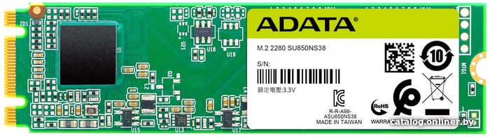 SSD ADATA M.2 2280 240GB ADATA SU650 Client SSD ASU650NS38-240GT-C SATA 6Gb/s, 550/500, IOPS 80/60K, MTBF 2M, 3D TLC, 140TBW, RTL (772387)