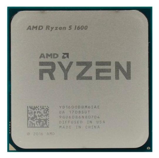 BOX CPU Socket-AM4 AMD Ryzen 5 1600 (YD1600BBAFBOX) (3.2/3.6GHz, 6core, 3Mb L2, 16Mb L3, 65W)