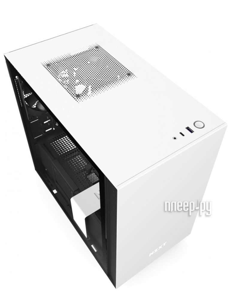 Корпус Mini-ITX NZXT H210I (CA-H210I-W1) без БП Black-White