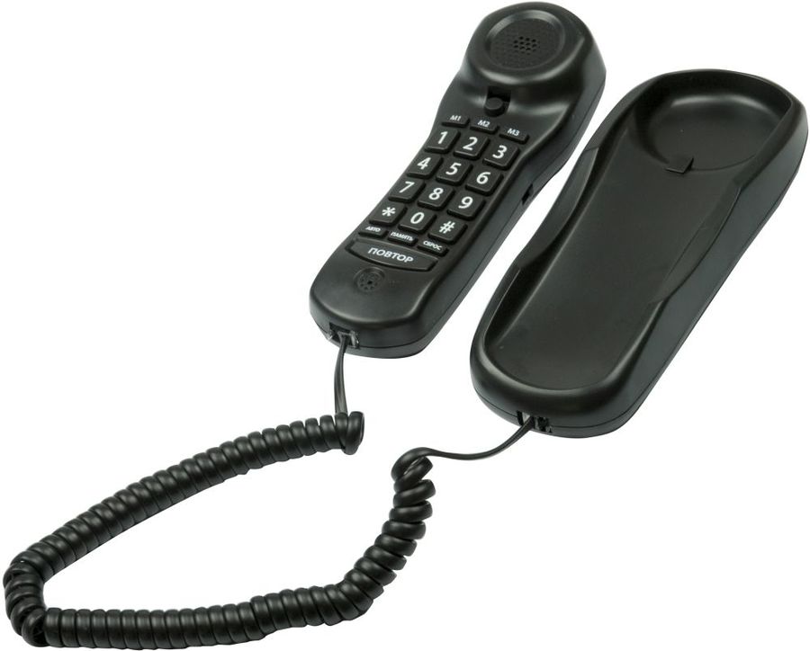 Телефон проводной RITMIX RT-003 Black RTL