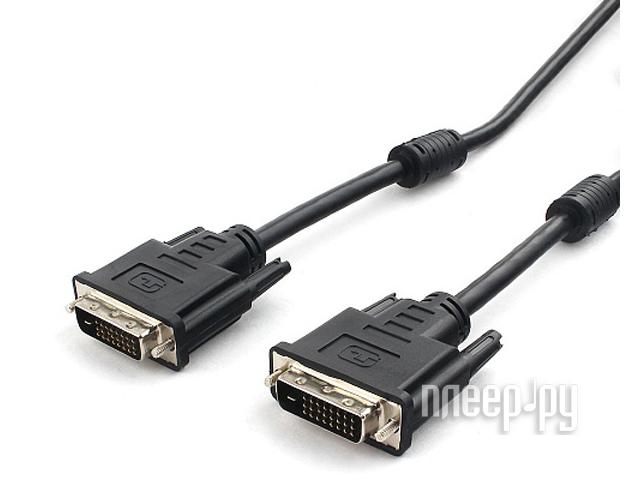 Кабель DVI-D dual link Gembird, 1.8м (CC-DVI2L-BK-6) 25M/25M, 1.8м, CCS, черный, экран, феррит.кольца, пакет