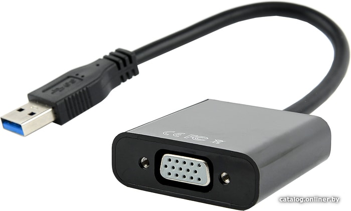 Конвертер USB 3.0 --&ampampamp;gt; VGA Cablexpert AB-U3M-VGAF-01, черный