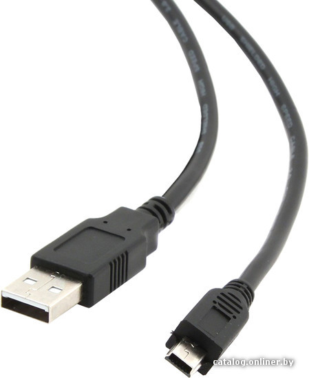 Кабель USB 2.0 A-miniB 1.8m Gembird Pro (CCP-USB2-AM5P-6) AM/miniBM 5P, экран, черный, пакет