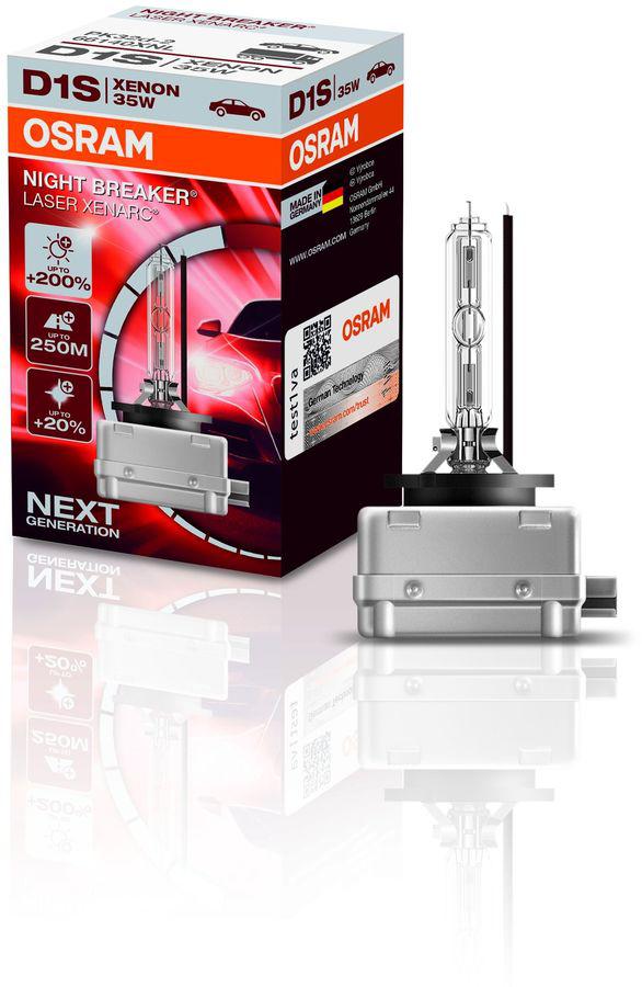 Автомобильная лампочка OSRAM D1S Xenarc Night Breaker Laser 85V-35W PK32d-2 66140XNL
