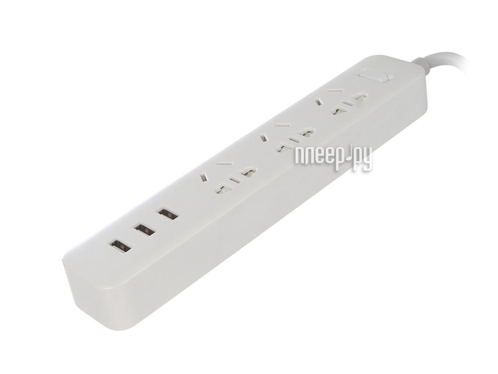 Сетевой фильтр-удлинитель Xiaomi Mi Power Strip Sockets 3 USB 3 White
