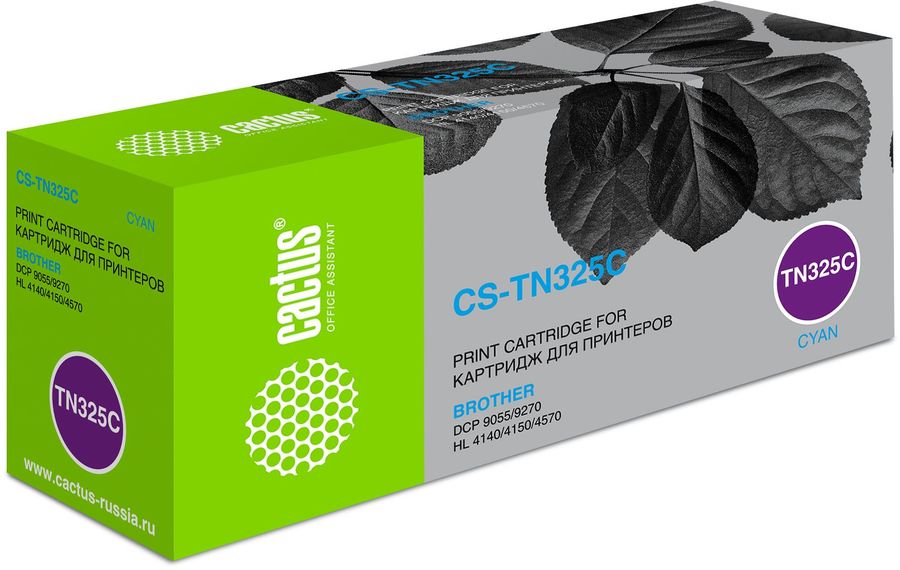 Картридж Cactus CS-TN325C голубой для Brother DCP 9055/9270  HL 4140/4150/4570  (3500стр.) CS-TN325C