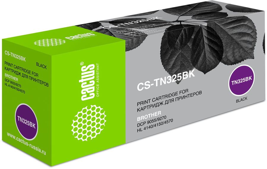 Картридж Cactus CS-TN325BK черный для Brother DCP 9055/9270  HL 4140/4150/4570  (4000стр.) CS-TN325BK