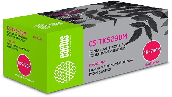Картридж Cactus CS-TK5230M пурпурный (2600стр.) для Kyocera Ecosys M5521cdn/M5521cdw/P5021cdn/P5021cdw CS-TK5230M