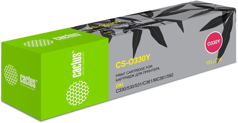 Картридж Cactus CS-O330Y для OKI C330/C530 жёлтый 3000 страниц CS-O330Y