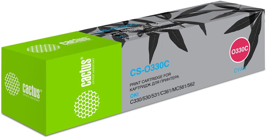 Картридж Cactus CS-O330C для OKI C330/C530 голубой 3000 страниц CS-O330C
