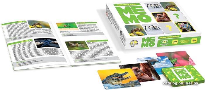 Настольная игра Десятое Королевство Мемо Обитатели земли 50 карточек 03592