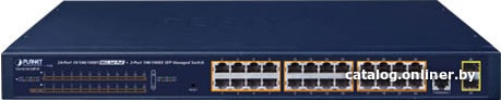 Switch Planet IPv4, 24-Port Managed 802.3at POE+ Gigabit Ethernet Switch + 2-Port 100/1000X SFP (300W) (GS-4210-24P2S)