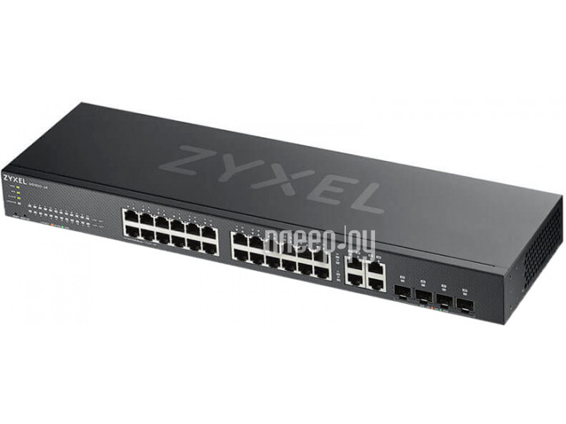 Switch ZyXEL GS1920-24v2 Hybrid Smart switch Zyxel Nebula Flex, 24xGE, 4xCombo (SFP/RJ-45), silent (fanless), Standalone / cloud management (GS1920-24V2-EU0101F)