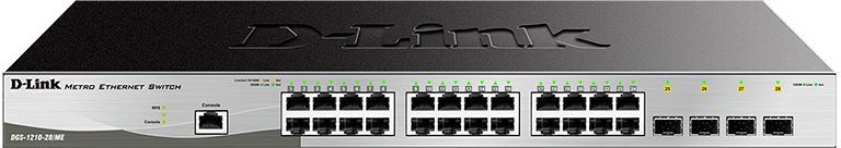 Switch D-Link DGS-1210-28/ME/B1A PROJ Управляемый коммутатор 2 уровня с 24 портами 10/100/1000Base-T и 4 портами 1000Base-X SFP