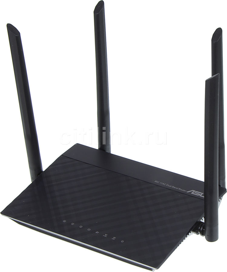 Wireless Router ASUS RT-AC1200RU черный 90IG0550-BR3430