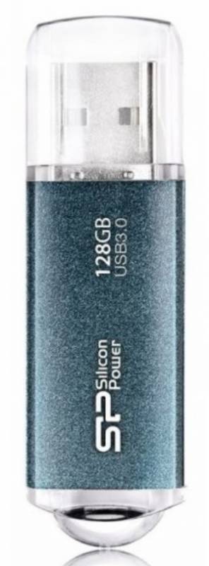 128 Gb USB3.0 Silicon Power Marvel M01 SP128GBUF3M01V1B Blue (с колпачком/металл) Retail