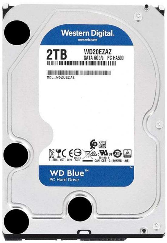 HDD 3.5" SATA-III WD 2TB Blue (WD20EZAZ) 5400RPM 256Mb 6Gb/s