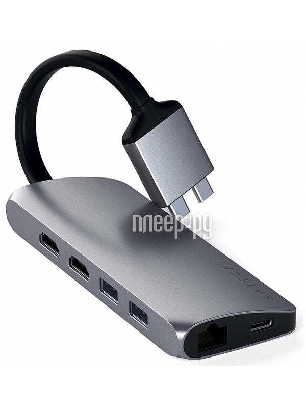 Адаптер Satechi Type-C Dual Multimedia Adapter Space Grey ST-TCDMMAM