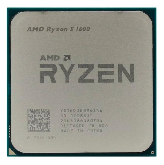 CPU Socket-AM4 AMD Ryzen 5 1600 (YD1600BBM6IAF) (3.2/3.6GHz, 6core, 3Mb L2, 16Mb L3, 65W) OEM