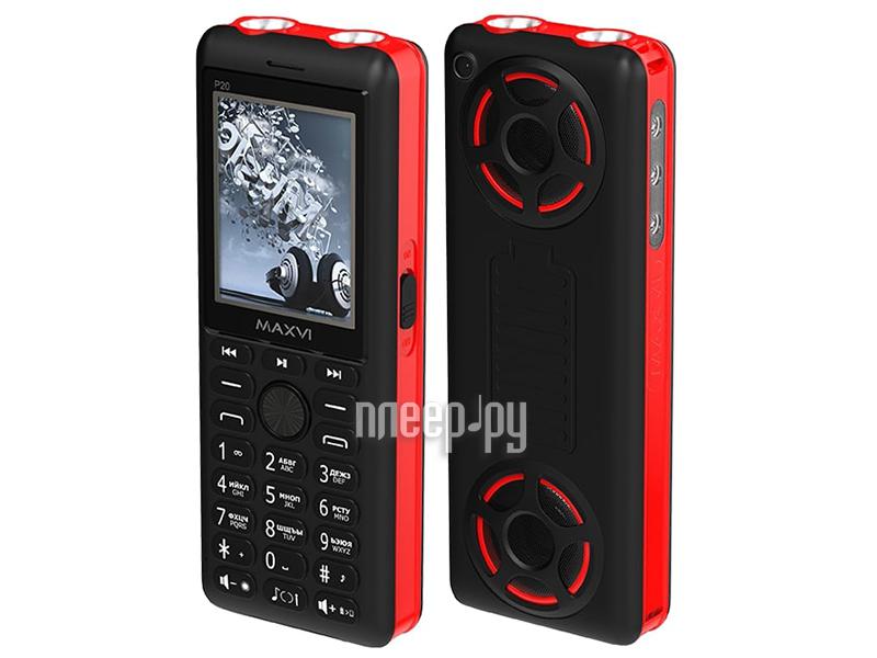 Мобильный телефон Maxvi P20 Black-Red