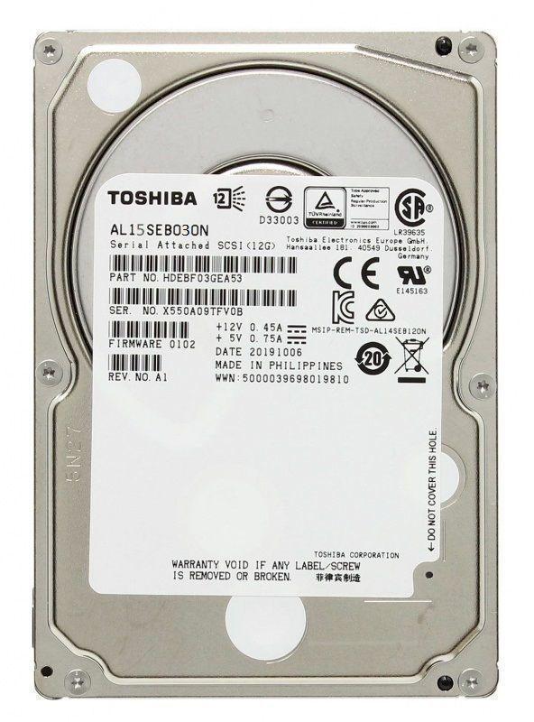 HDD 2.5" SAS Toshiba 300GB (AL15SEB030N) 10500RPM 128Mb 6Gb/s
