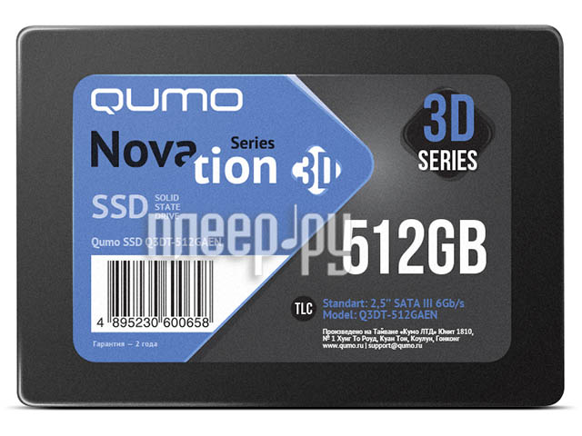 SSD 2,5" SATA-III Qumo 512Gb Novation 3D (Q3DT-512GAEN)