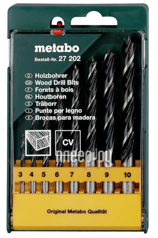 Сверла Metabo по дереву CV 3-10mm 8шт 627202000