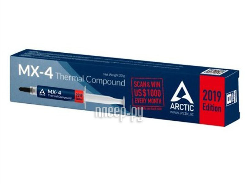 Термопаста Arctic Cooling MX-4 Thermal Compound 45гр 2019 Edition ACTCP00024A