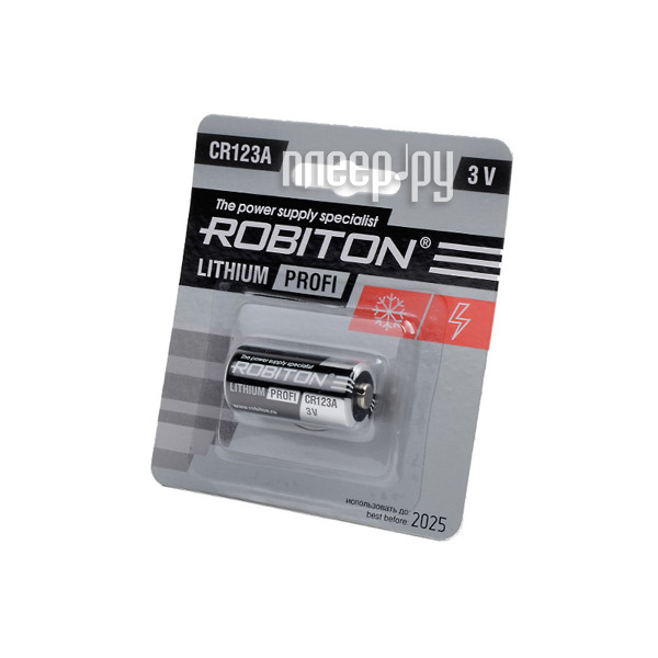 Батарейка CR123A - Robiton Profi R-CR123A-BL1 13263