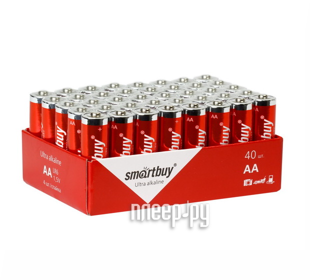 Батарейка AA - Smartbuy LR6/40 Bulk SBBA-2A40S (40 штук)