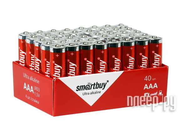 Батарейка AAA - Smartbuy LR03/40 Bulk SBBA-3A40S (40 штук)