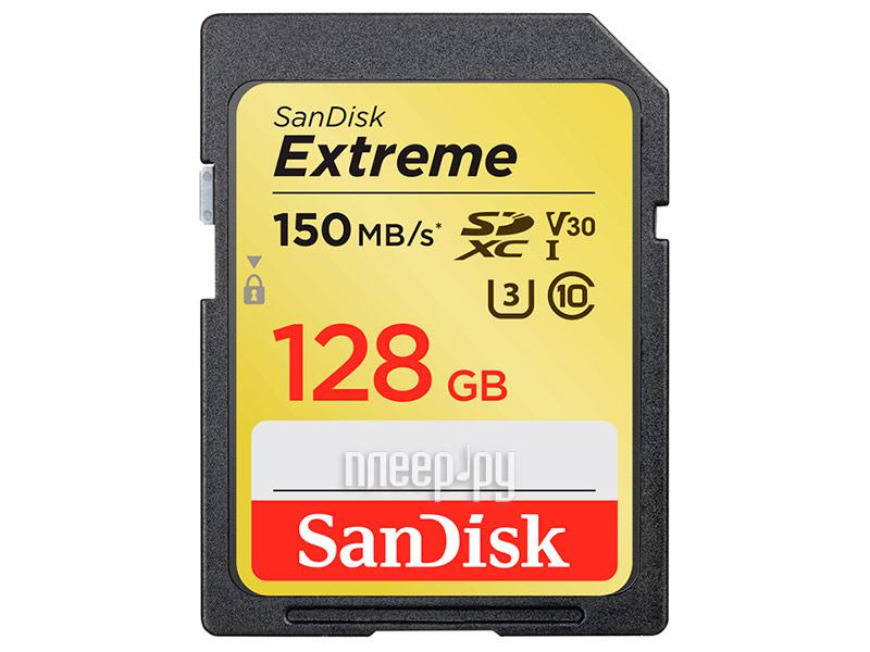 SD 128 Gb SanDisk Class 10 V30 UHS-I U3 Extreme 150MB/s SDSDXV5-128G-GNCIN