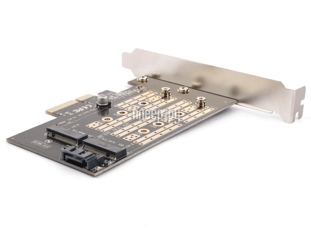 Контроллер AgeStar AS-MC02 PCI-E - M.2 SATA SSD / M.2 NVME SSD