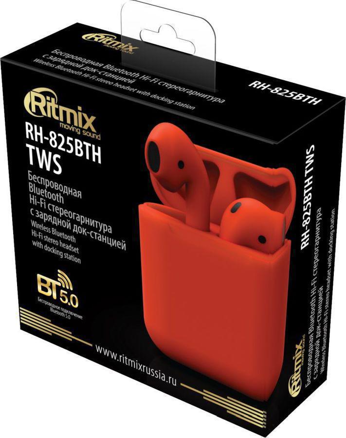 Наушники Ritmix RH-825BTH TWS Red
