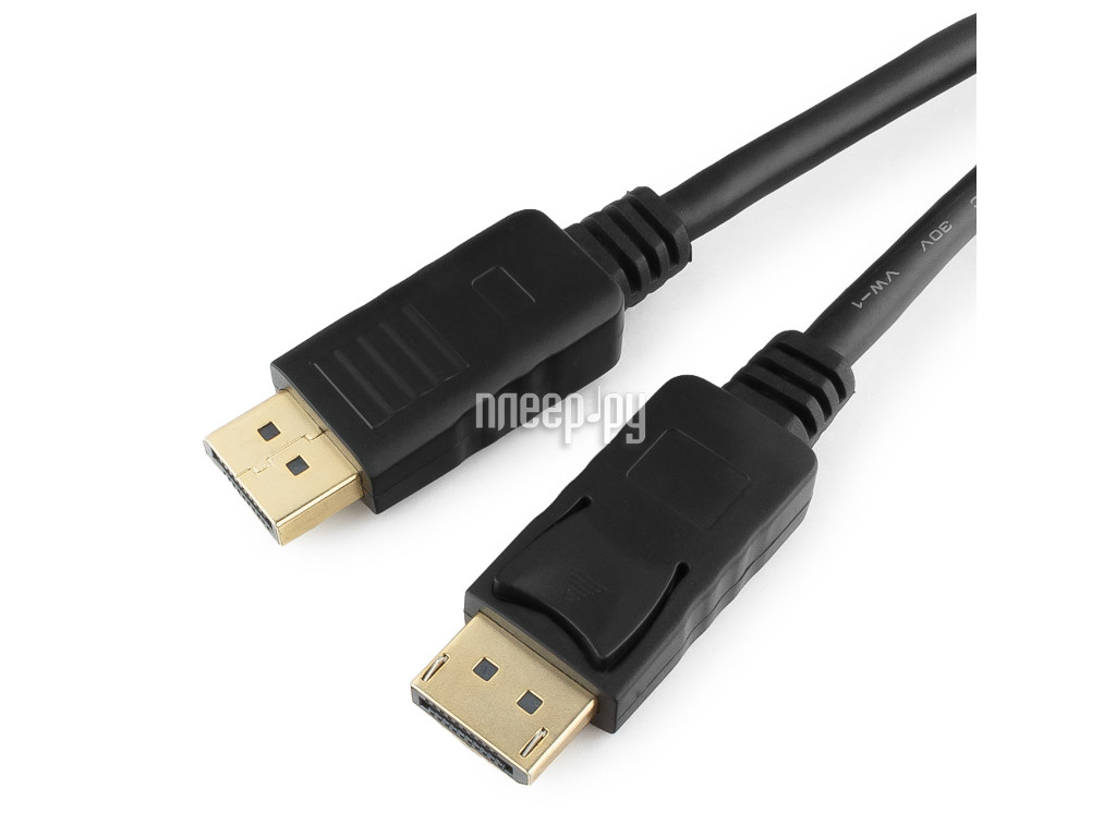 Кабель DisplayPort Gembird/Cablexpert CC-DP3-2M, 2.0м, 20M/20M, v1.3, 20M/20M, черный, экран, пакет