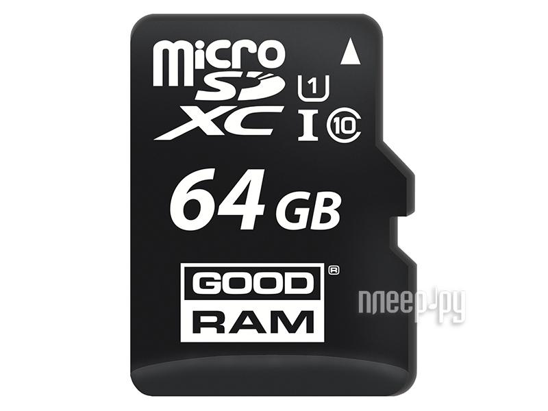 Micro SD 64 Gb Goodram Class 10 SDXC (M1AA-0640R12) + adapter RTL