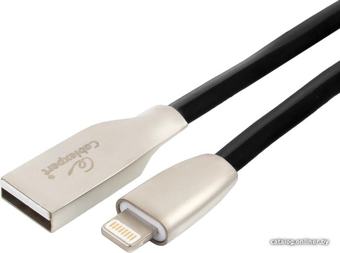 Кабель Cablexpert для Apple CC-G-APUSB01Bk-1M AM/Lightning серия Gold 1м черный блистер