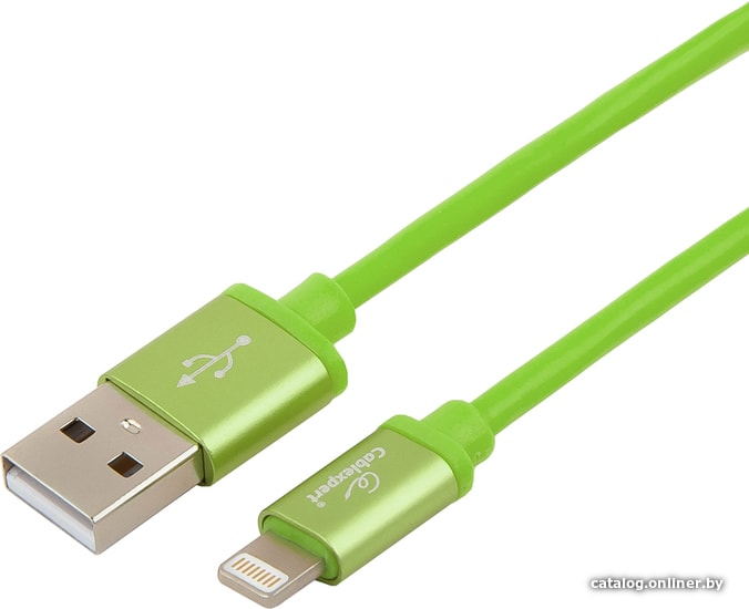 Кабель Cablexpert для Apple CC-S-APUSB01Gn-1M AM/Lightning серия Silver 1м зеленый блистер