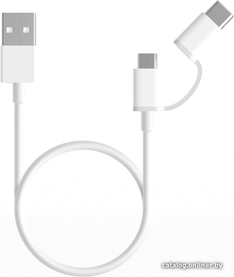 Кабель Xiaomi Mi 2-in-1 USB Cable Micro USB to Type C (30cm) SJV4083TY