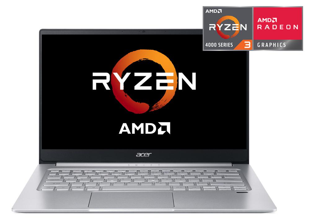 Ноутбук Acer Swift SF314-42 Ryzen 3 4300U 8Gb SSD 256Gb AMD Radeon Graphics 14 FHD IPS BT Cam 4343мАч Win10 Серебристый SF314-42-R35Q NX.HSEER.00J