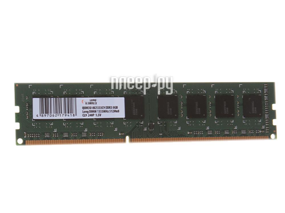 DDR III 8192MB PC-10600 1333MHz QUMO (QUM3U-8G1333C9)
