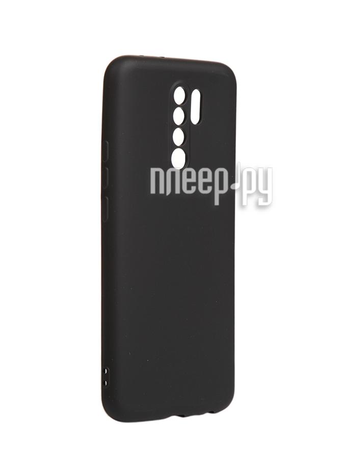 Чехол DF для Xiaomi Redmi 9 с микрофиброй Silicone Black xiOriginal-12