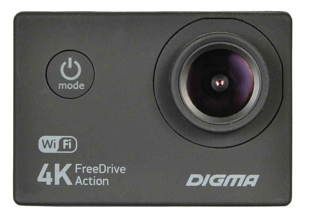 Автомобильный видеорегистратор Digma FreeDrive Action 4K WiFi черный