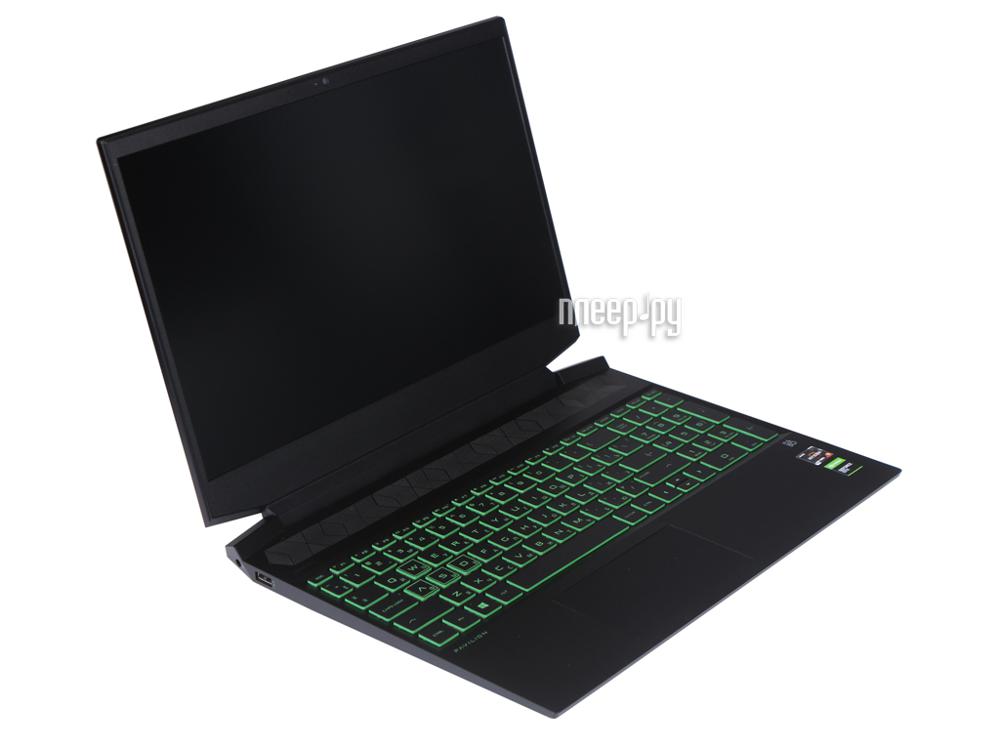 Ноутбук HP Pavilion 15 Ryzen 5 4600H 8Gb SSD 512Gb nV GTX1650 4Gb 15,6 FHD IPS BT Cam 4323мАч Free DOS Черный(Acid Green) 15-ec1031ur 1N3L1EA