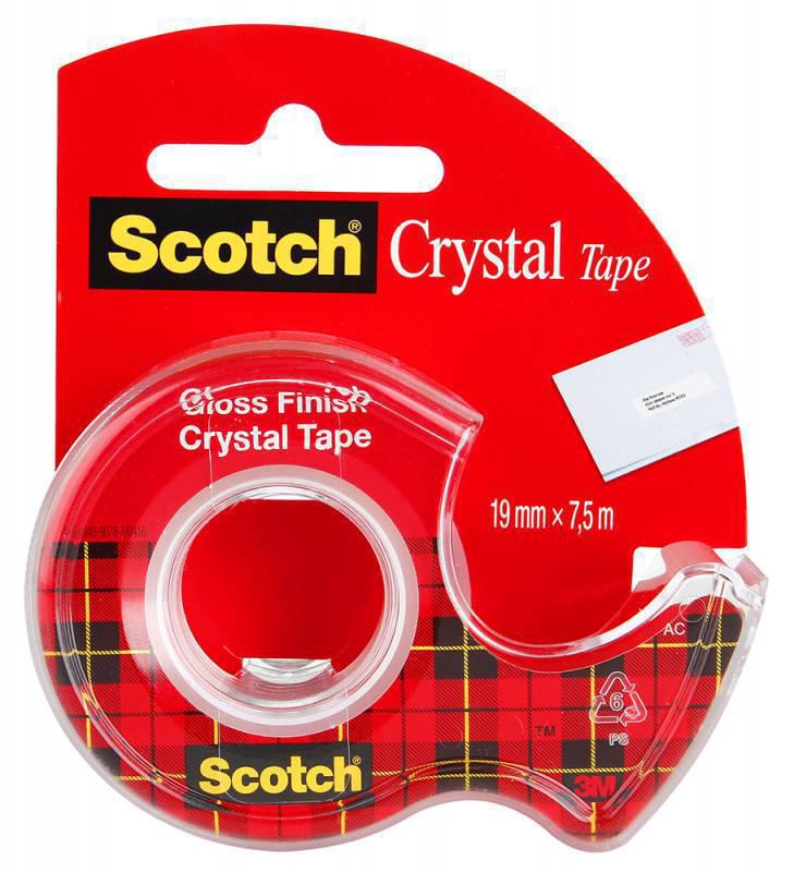 Клейкая лента 3M Scotch Crystal 61975D-RUS 19mm x 7.5m 7100093859