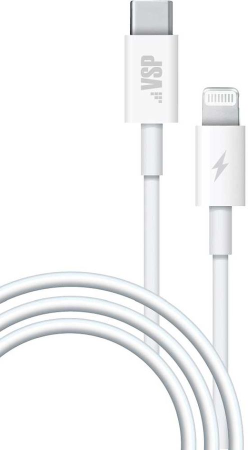 Кабель BoraSCO USB Type-C Lightning (m) 1м белый [38525]